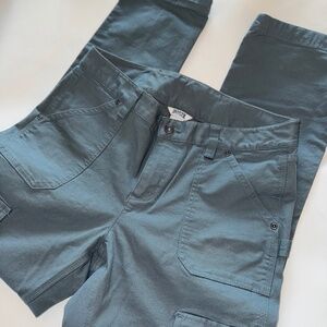 Women's DuluthFlex Fire Hose Slim Leg canvas Cargo Pants Blue Gray Color sz 8